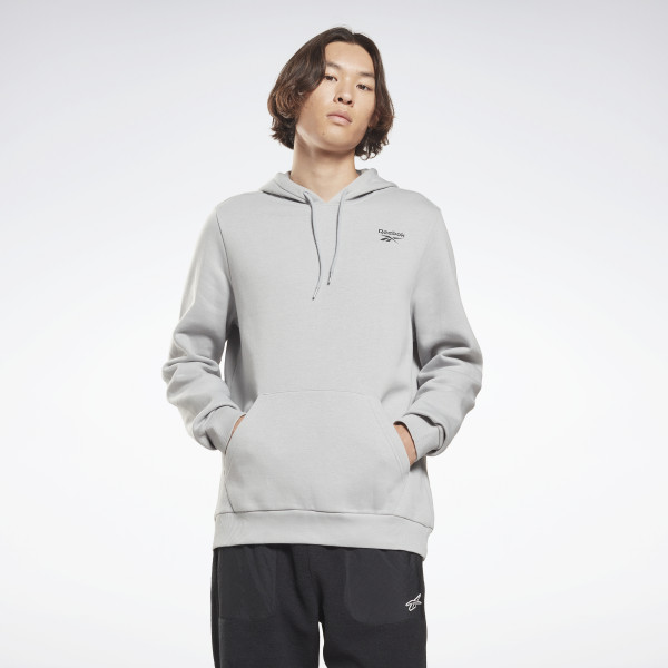 REEBOK IDENTITY FLEECE HOODIE - GRÁ